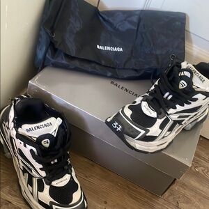 Balenciaga Black and White Sneakers